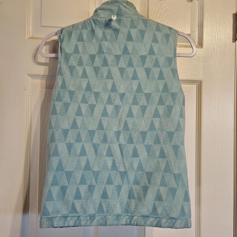 Columbia Blue Puffer Reversible Vest Girls Sz M 10-12